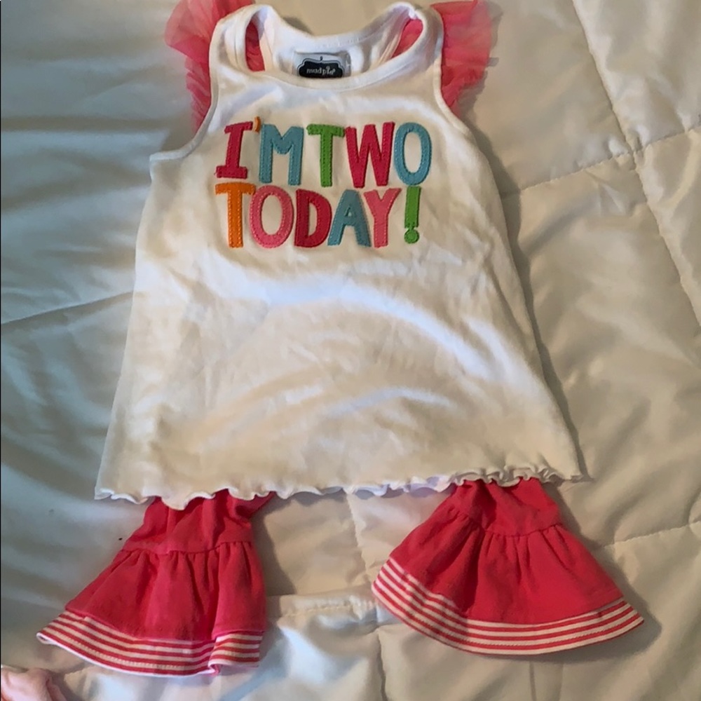 Mud Pie outfit. I’m two today